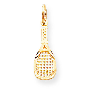Solid Racquetball Racquet Charm 10k Gold 10C850, MPN: 10C850, 886774085067