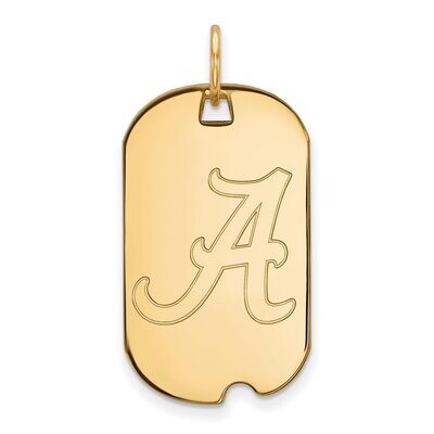 University of Alabama Small Dog Tag 10k Yellow Gold 1Y027UAL, MPN: 1Y027UAL, 886774814094