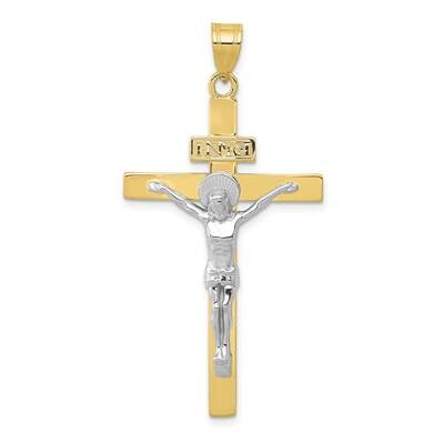 Two-Tone Inri Crucifix Pendant 10k Gold 10D3666, MPN: 10D3666,