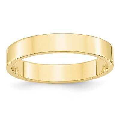 4mm Lightweight Flat Band 10k Yellow Gold 1FLL040 Engravable, MPN: 1FLL040, 886774307039