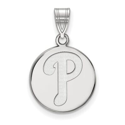 Philadelphia Phillies Medium Disc Pendant 10k White Gold 1W016PHI, MPN: 1W016PHI, 886774781068