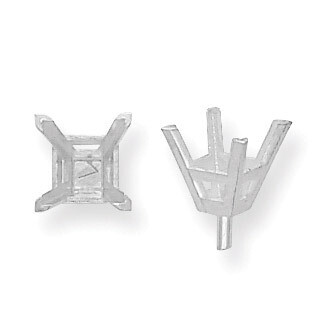 Princess V-End With Peg 2.5mm Setting 14k White Gold WG179-1, MPN: WG179,
