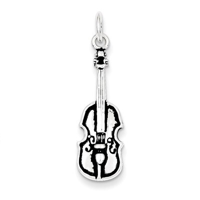 Viola Charm Antiqued Sterling Silver QC7766, MPN: QC7766, 883957554815
