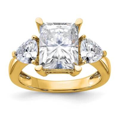 4 7/8ct. Three Stone G H I True Light Moissanite Engagement Ring 14k Gold RM4448E-390-YMT, MPN: RM4…