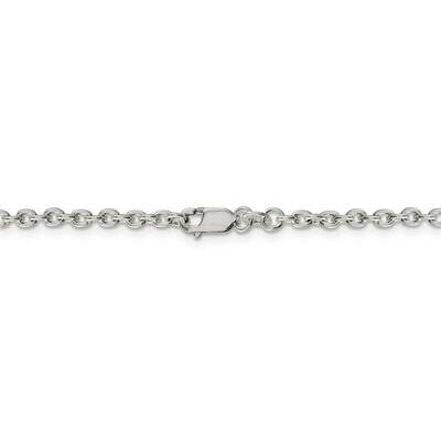 36 Inch 2.75mm Cable Chain Sterling Silver QCL080-36, MPN: QCL080-36, 886774100043