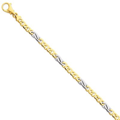 6.2mm Polished Fancy Link Chain 7 Inch 14k Two-Tone Gold LK523-7, MPN: LK523-7, 191101653070