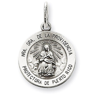 De La Providencia Medal Antiqued Sterling Silver QC5588, MPN: QC5588, 191101183348
