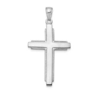 Cross Pendant 14k White Gold Solid C4206W, MPN: C4206W,