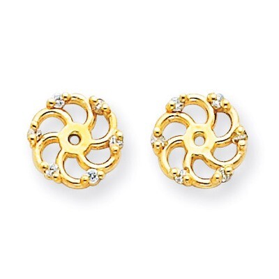 Earring Jacket 14k Gold A Quality Diamond XJ7A, MPN: XJ7A, 883957115832