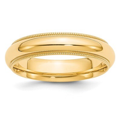 5mm Milgrain Comfort Wedding Band 14k Gold MC050 Engravable, MPN: MC050, 886774488424