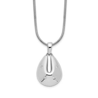 White Ice .025Ct. Diamond Necklace Sterling Silver QW473-18, MPN: QW473-18, 191101479502