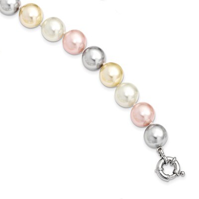 12-13Mm Multi-Color Shell Pearl Necklace Sterling Silver Majestick QMJN131MX-18, MPN: QMJN131MX-18,…