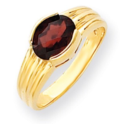 8x6mm Oval Garnet ring 14k Gold Y4473GA, MPN: Y4473GA, 883957388526