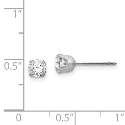 4.25mm Cubic Zirconia Earrings 14k White Gold 138E, MPN: 138E, 11561001382