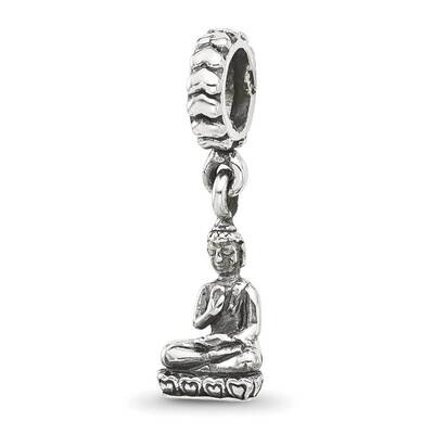 Antiqued Budda Dangle Bead Sterling Silver QRS4359, MPN: QRS4359,