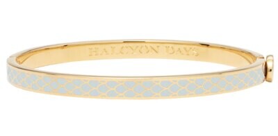 Halcyon Days 6mm Salamander Forget-me-Not Gold Hinged Bangle Bracelet HBSSA1206G, MPN: HBSSA1206G,