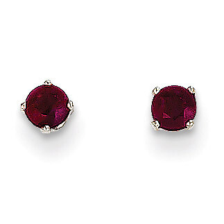 3mm Ruby Stud Earrings 14k White Gold XBE115, MPN: XBE115, 883957217093
