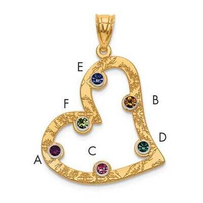 Family Pendant Gold Plated Sterling Silver QMP2/6GP, MPN: QMP2/6GP,