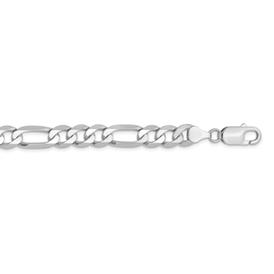 22 Inch 7.5mm Figaro Chain 14k White Gold WFIG200-22, MPN: WFIG200-22, 191101833366