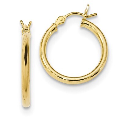 Hoop Earrings Sterling Silver Gold-Tone Polished QE13144, MPN: QE13144, 191101232275