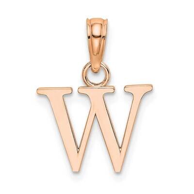 W Block Initial Charm 14k Rose Gold Polished K6423RW, MPN: K6423RW, 637218161607