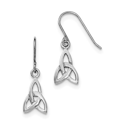 Celtic Shepherd Hook Earrings Sterling Silver Rhodium-plated Polished QE11973, MPN: QE11973, 886774…