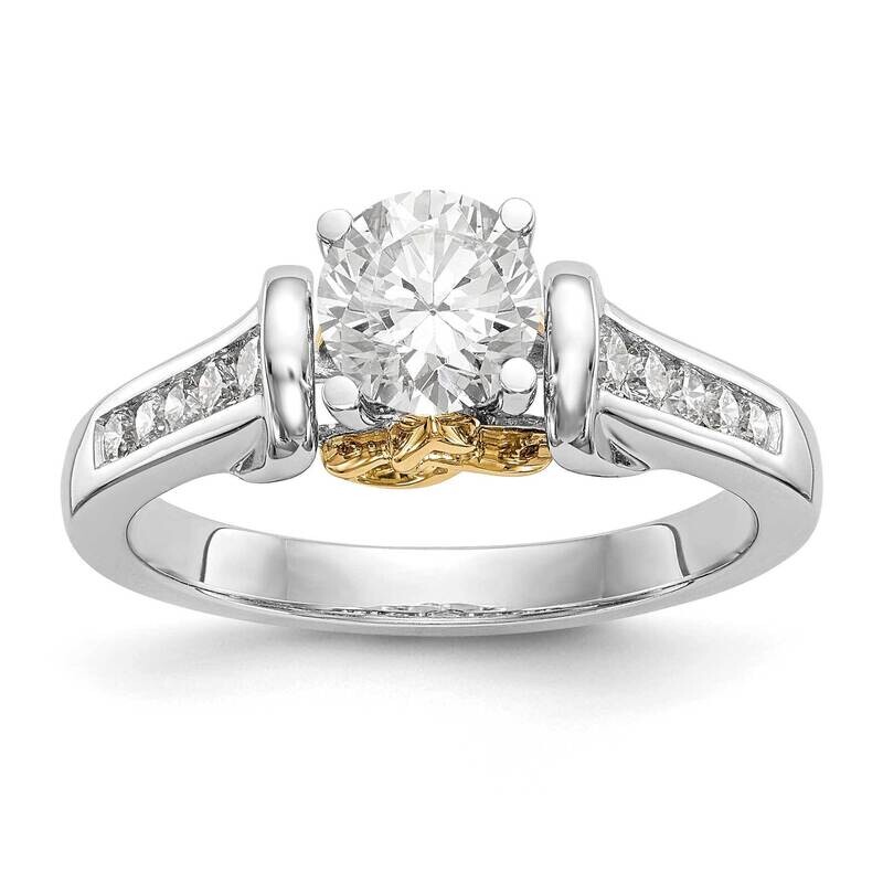 14Ktt Si1/Si2, G H I, Celtic Peg Set Semi-Mount Engagement Ring Lab Grown Diamond RM2585E-075-7WYLG…