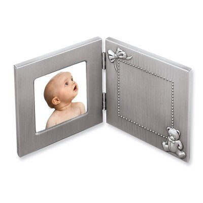 Pewter Finish Hinged Baby 3 x 3 Inch Picture Frame GP5200, MPN: GP5200, 47105032741