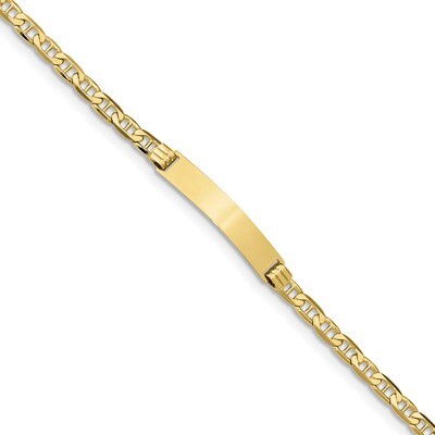 8 Inch Anchor Link ID Bracelet 10k Gold 10LID60-8, MPN: 10LID60-8, 191101597978