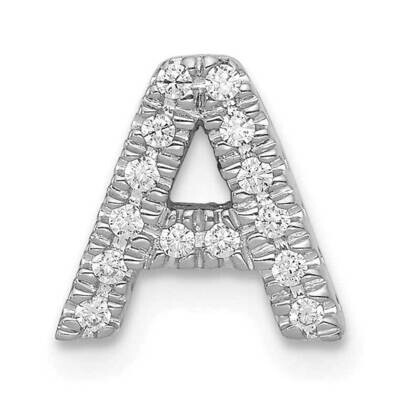 Diamond Initial A Charm 14k White Gold PM5221A-010-WA, MPN: PM5221A-010-WA, 883957516103