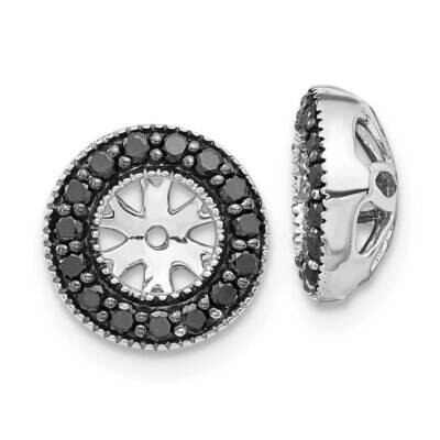 Black Diamond Earring Jackets 14k White Gold EJM5297-BK-025-WA, MPN: EJM5297-BK-025-WA, 191101537493