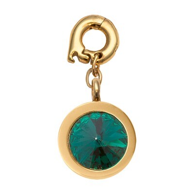 Nikki Lissoni May Charm with An Emerald Swarovski Stone Gold-Plated 15mm D1168GS, MPN: D1168GS, 871…