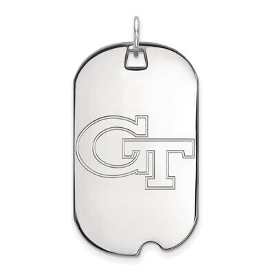 Georgia Institute of Technology Large Dog Tag 10k White Gold 1W022GT, MPN: 1W022GT, 886774783079