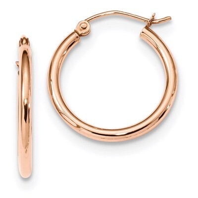 2mm Polished Hoop Earrings 10k Rose Gold 10T991, MPN: 10T991, 191101170300