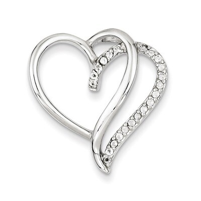 Heart Pendant Sterling Silver Diamond QP2782, MPN: QP2782, 883957533582