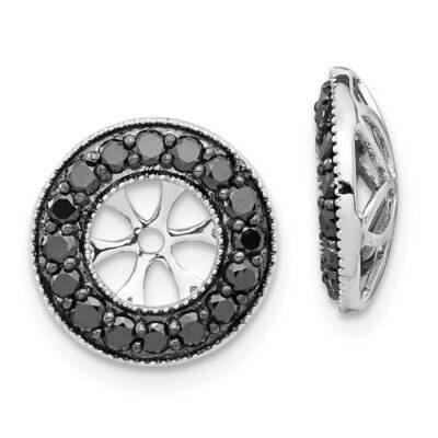 Black Diamond Earring Jackets 14k White Gold EJM5300-BK-075-WA, MPN: EJM5300-BK-075-WA, 191101537585