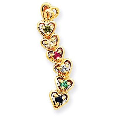 6 Birthstones Family Pendant 14k Yellow Gold XMP54/6, MPN: XMP54/6, 883957417097