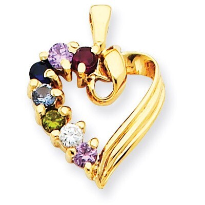 7 Birthstones Family Pendant 14k Yellow Gold XMP52/7, MPN: XMP52/7, 883957379180