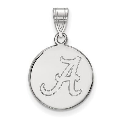 University of Alabama Medium Disc Pendant 10k White Gold 1W039UAL, MPN: 1W039UAL, 886774786896