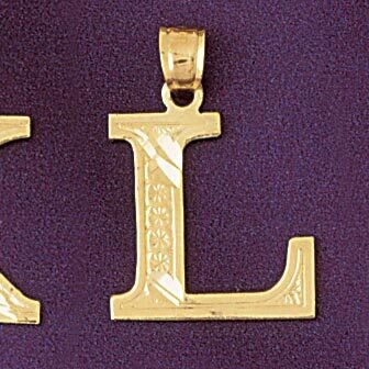 Dazzlers Jewelry Initial L Pendant Necklace Charm Bracelet in Yellow, White or Rose Gold 9571l, MPN…