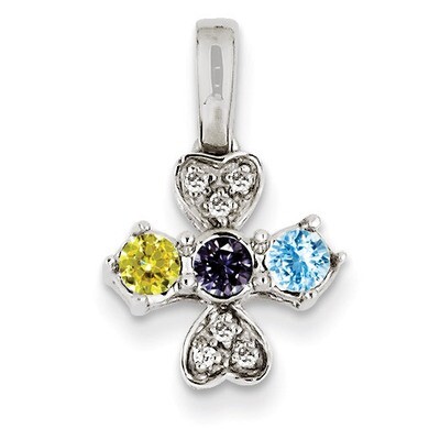 3 Birthstones Family Jewelry Diamond Semi-Set Pendant 14k White Gold XMPW27/3, MPN: XMPW27/3, 88395…