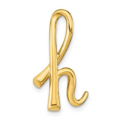 Letter H Initial Slide 14k Gold Polished K6425H, MPN: K6425H, 63721809994