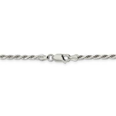 36 Inch 2.5mm Diamond-cut Rope Chain Sterling Silver QDC055-36, MPN: QDC055-36, 883957930671