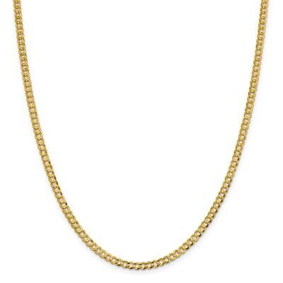 3.7mm Lightweight Flat Cuban Chain 26 Inch 14k Gold LCB100-26, MPN: LCB100-26, 883957171005