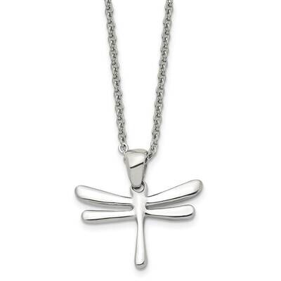 Dragonfly Pendant Necklace Stainless Steel Polished SRN895-20 by Chisel, MPN: SRN895-20, 8839575721…
