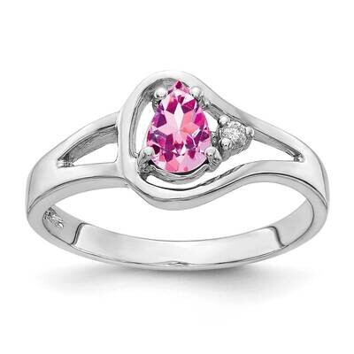6x4mm Pear Pink Sapphire Aaa Diamond Ring 14k White Gold Y2071SP/AAA, MPN: Y2071SP_AA, 883957691220
