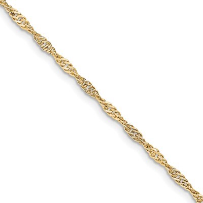 9 Inch 2.75mm Lightweight Singapore Chain 14k Gold BC149-9, MPN: BC149-9, 191101924477
