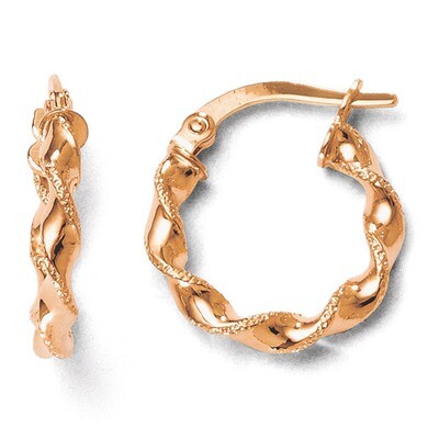 Leslie&#39;s Twisted Hoop Earrings - 14k Rose Gold HB-LE874, MPN: LE874, 886774966496