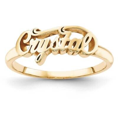 Casted High Polish Name Ring 10k Gold 10XNR58Y, MPN: 10XNR58Y,