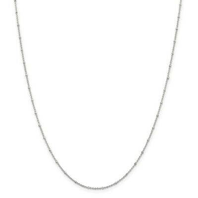 1.25mm Rolo with Beads Chain with 4 Inch Extender 22 Inch Sterling Silver QFC163E-22, MPN: QFC163E-…